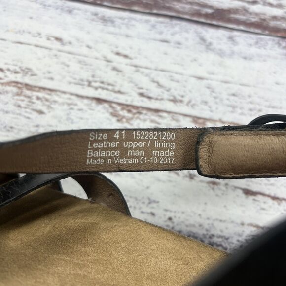 Dansko Vivian Black Leather Mini Wedge Sandals Shoes, Women’s Size 41 - Picture 8 of 8